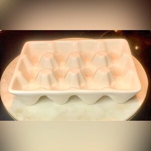 WILLIAM SOMOMA EGG CRATE 12 DOZEN PORCELAIN VINTAGE WHITE